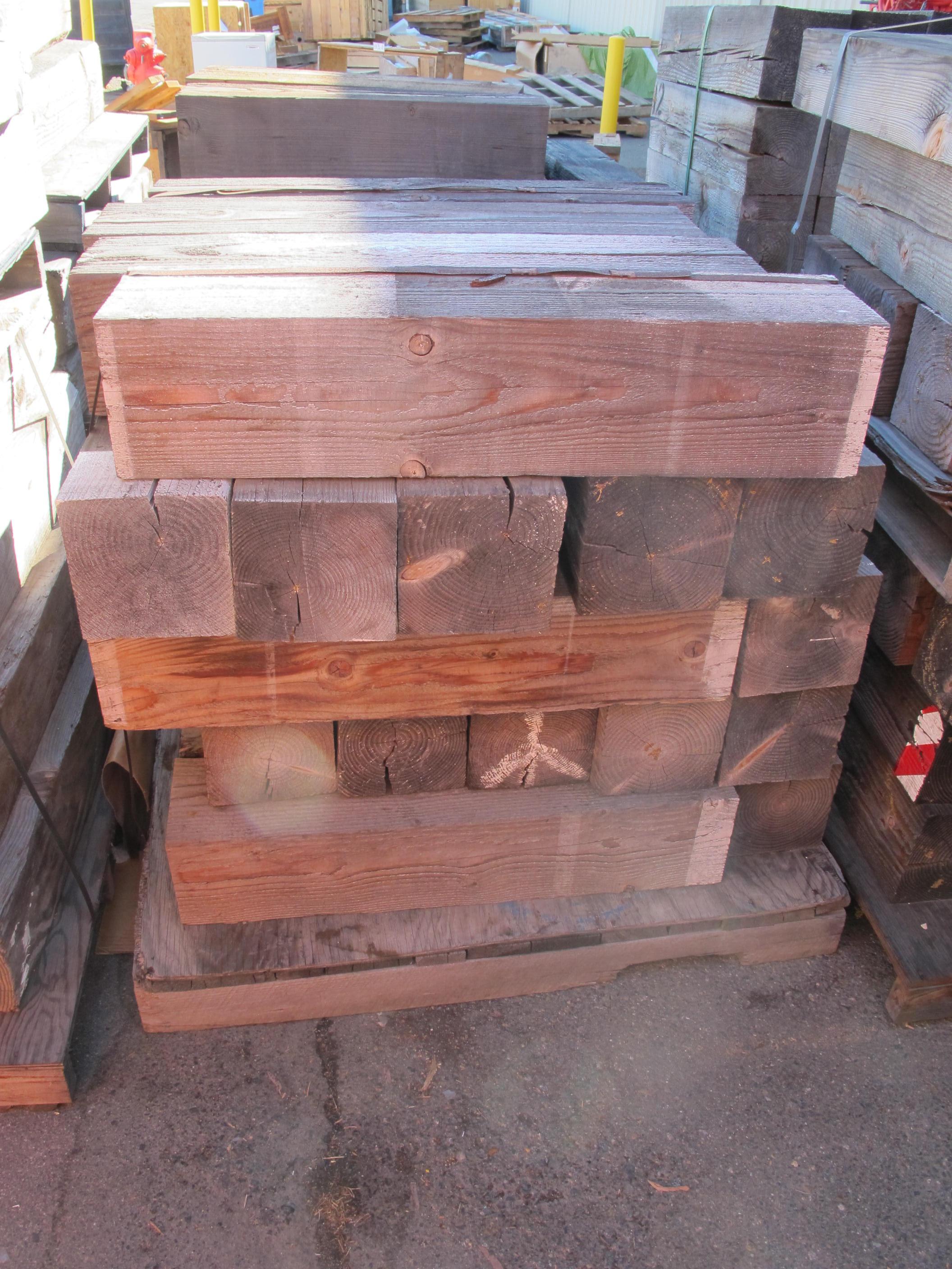 (4 PALLETS) DUNNAGE/CRIBBING 4'L X 8" HE X 8"W. LOADING & HANDLING FEE $15-4602